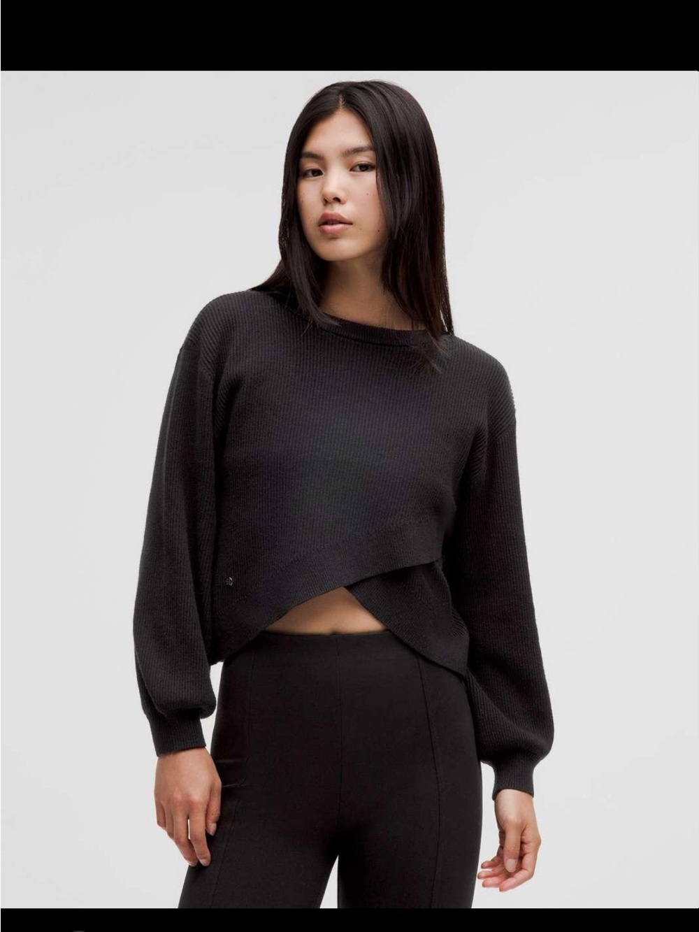 lululemon Reversible Crossover Sweater Black Size M